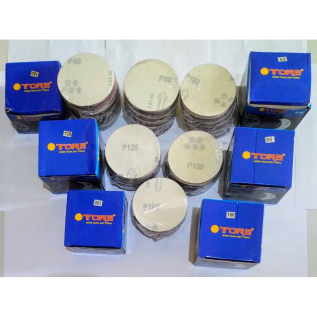 Amplas Tempel Grit 120 Velcro 4&quot; Buat Tatakan gerinda