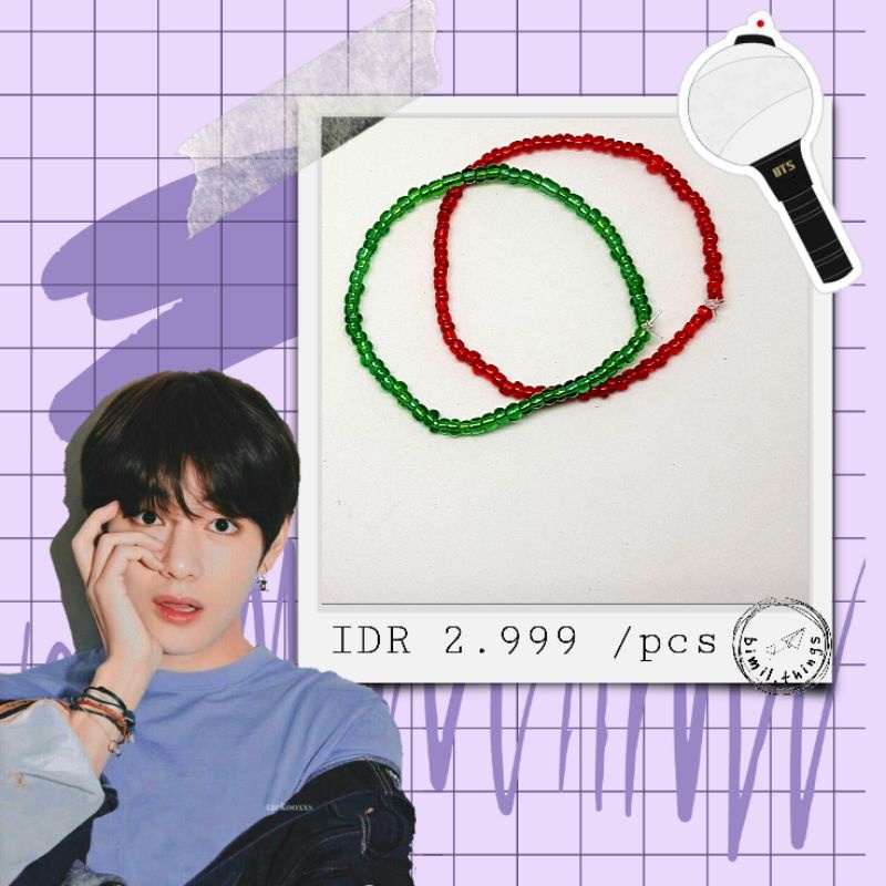 BTS V Inspired Bracelet | CUSTOM Gelang KPOP | Gelang v BTS | Beads Bracelet