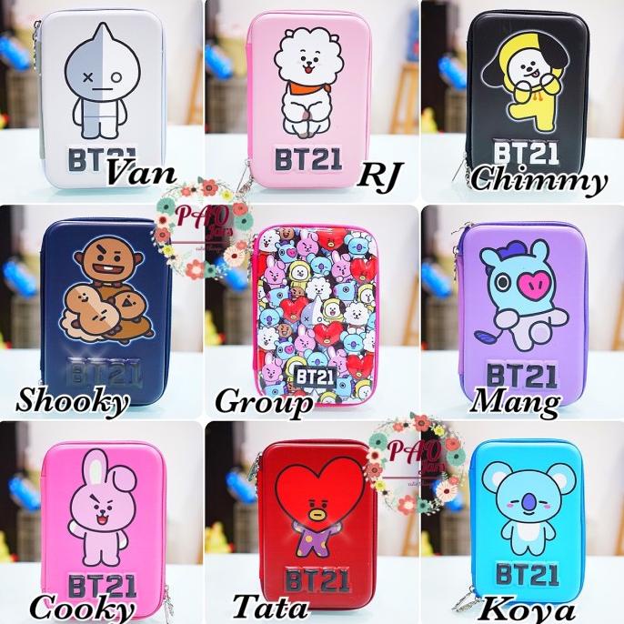 

Big Sale Tempat pensil kpop tata / chimmy / koya / pensil case cooky bt21 Big Sale