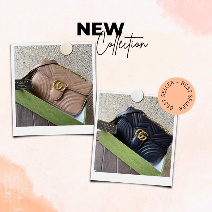 Tas Selempang Wanita Gu*c*ci Marmont Sling Bahu Shoulder Bag Cewek Cewe Perempuan Premium Branded Im