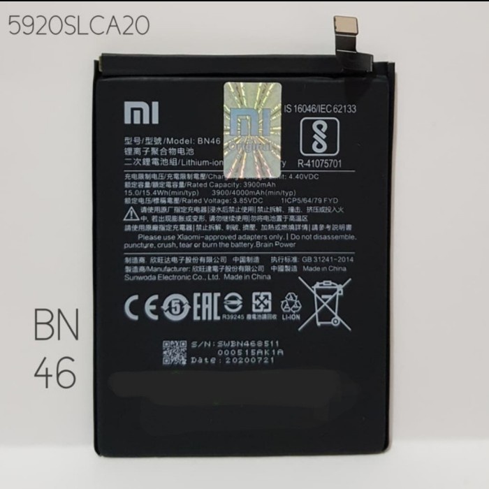Baterai Batre xiaomi redmi 7 redmi note 8 bn46 original 100%