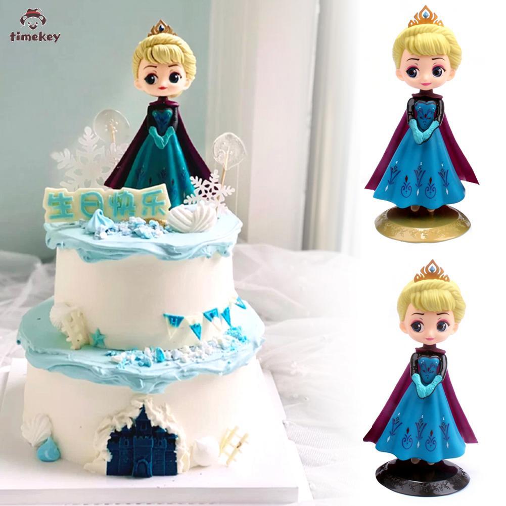 Ornamen Figure Princess Dengan Alas Untuk Dekorasi Kue Ulang Tahun Anak