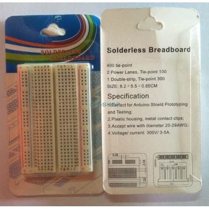 BREADBOARD MINI 8.5X5.5CM SOLDERLESS PCB CIRCUIT BOARD 400 LUBANG