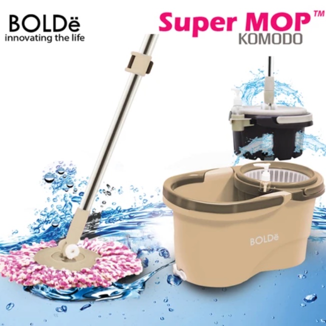 Alat Pel Bolde Super Mop Komodo Pengering Bisa Dilepas Bolde Komodo Supermop Pel Otomatis Bolde