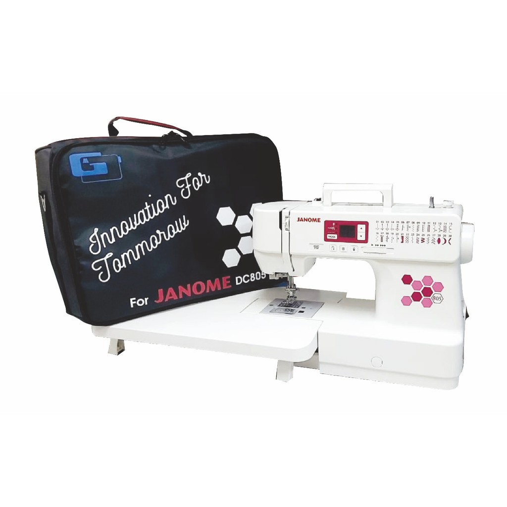 promo paket mesin jahit janome dc 805 dengan meja extension original dan tas