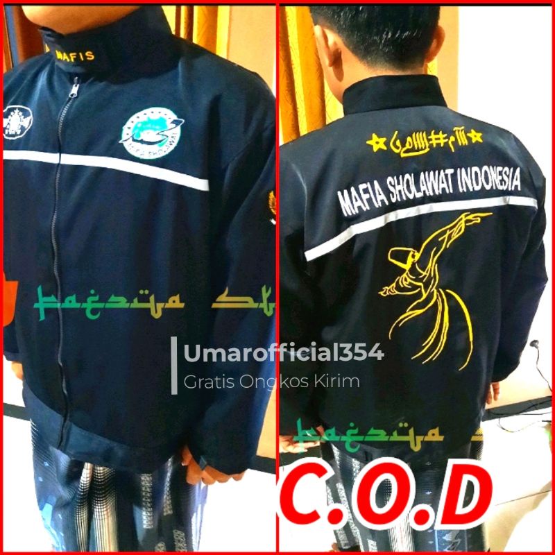Jaket Mafia Sholawat Pria Wanita Murah Best Quality Original Majelis Rasulullah Saw Bordir Terbaru N