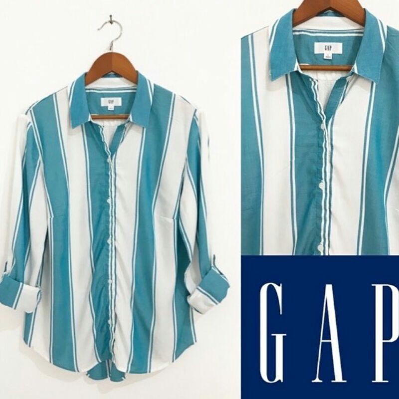 GAP Kemeja  Wanita Button Down Roll Sleve Shirt