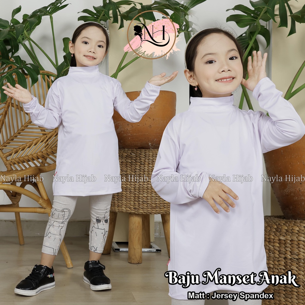 Baju Manset Anak Jersey Spandek , Atasan Dalaman , Baju Olahraga Termurah Nayla Hija'b