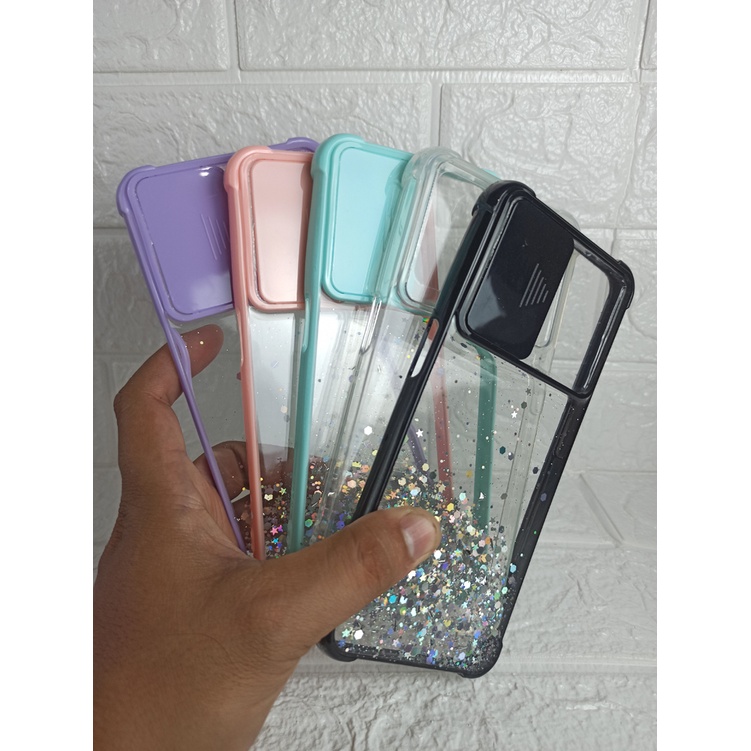 REALME C11/C12/C15/C21 GLITTER CASE SLIDE KAMERA PROTECTION