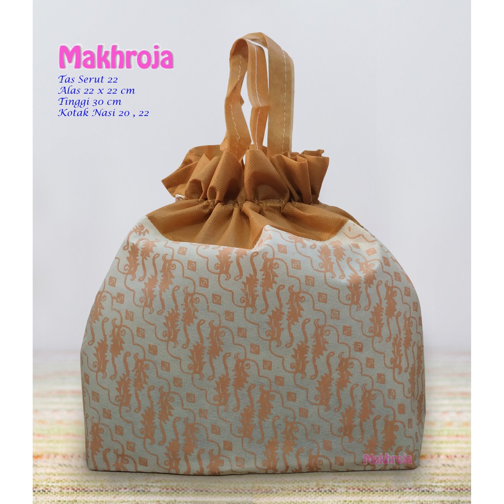 

Tas Hajatan Goodie Bag Serut 22 Batik Liris Mocca Cream