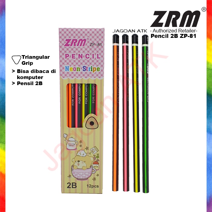 

Pensil Kayu 2B Segitiga isi 12 pcs ZRM ZP-81