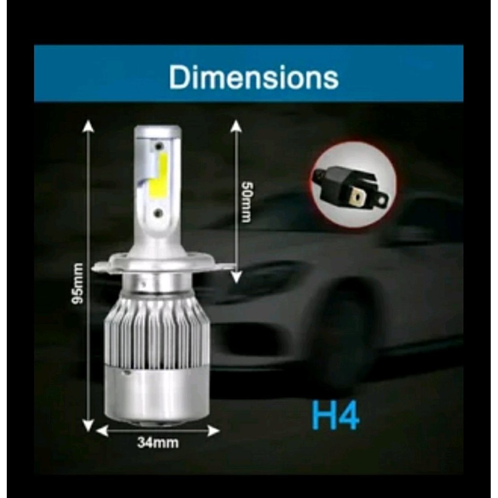 turbo led lampu led h4  murah berkualitas Diskon