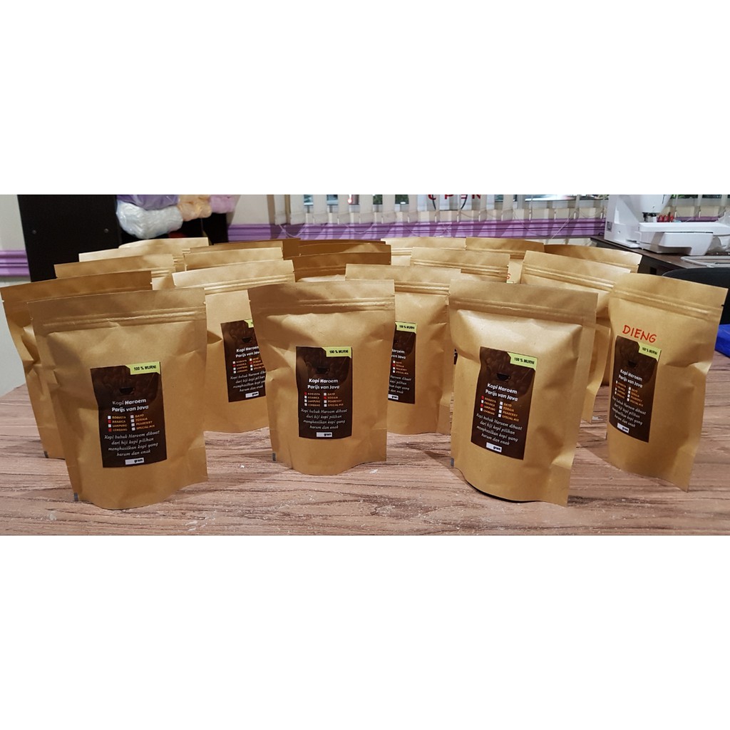 Kopi Haroem 200 gram Robusta/Arabica : Kopi Lampung/Toraja/Lembang/Gayo/Flores/Dieng/Peaberry