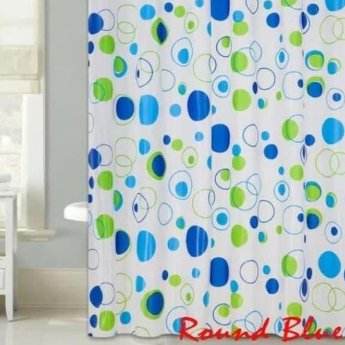 ✵ TIRAI GORDEN Kamar Mandi Waterproff+Ring Plastik Pengait ☞