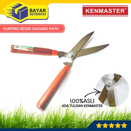 Gunting Besar KENMASTER Gagang KAYU Potong Dahan Ranting Rumput Kebun Asli Original