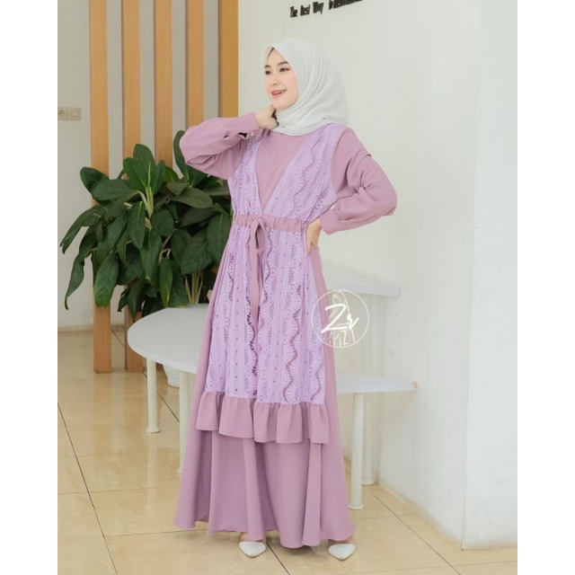 gamis brukat "ALEEMA DRESS ori by ZR