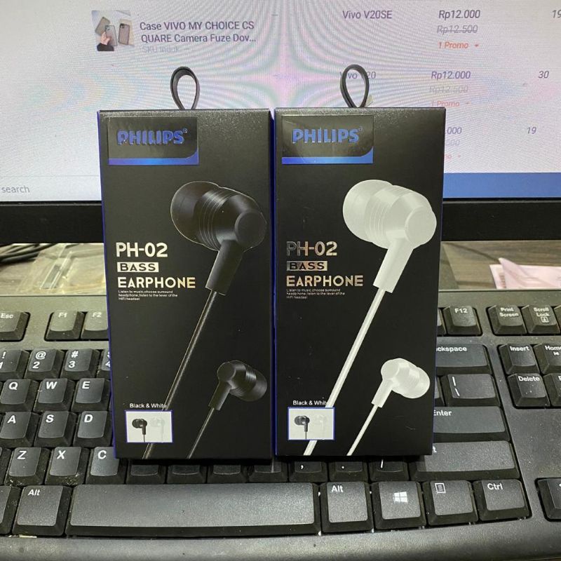Hf Handsfree Headset PHILIPS PH-02 Super Bass++ Packing Import