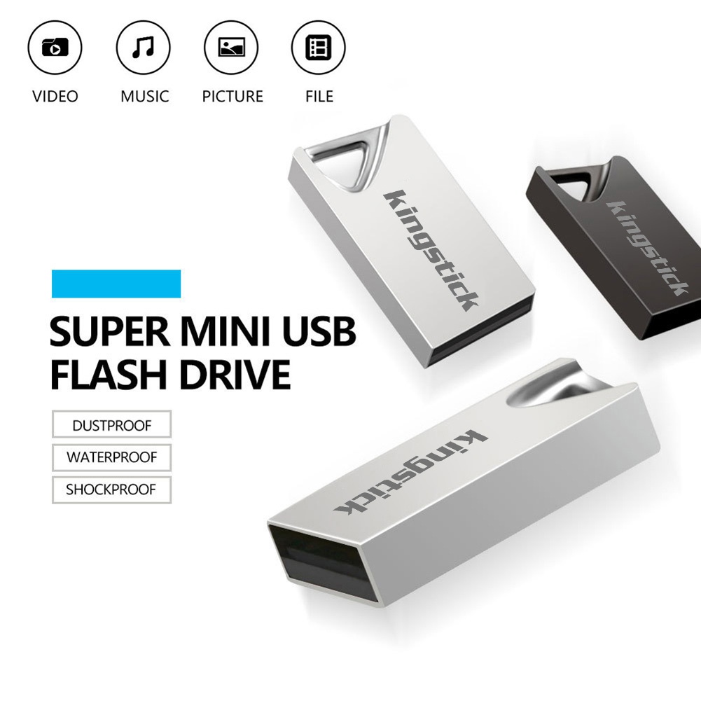 Flash Drive Penyimpanan Data USB 3.0 Kingstick 2-64GB Bahan Metal Untuk PC Laptop