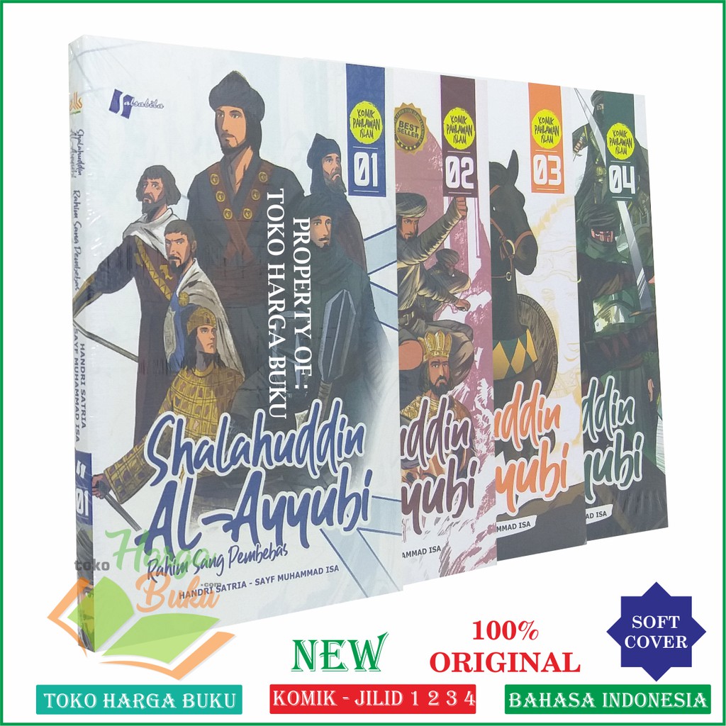 Foto Paket 4 Buku Komik Shalahuddin Al-Ayyubi Jilid 1 2 3 4 - Penerbit Salsabila