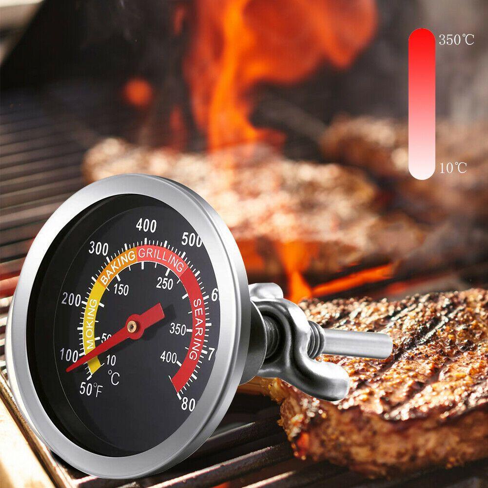 Solighter Barbecue Grill Thermometer Outdoor Rotisserie Alat Pengukur Suhu Panggangan Makanan