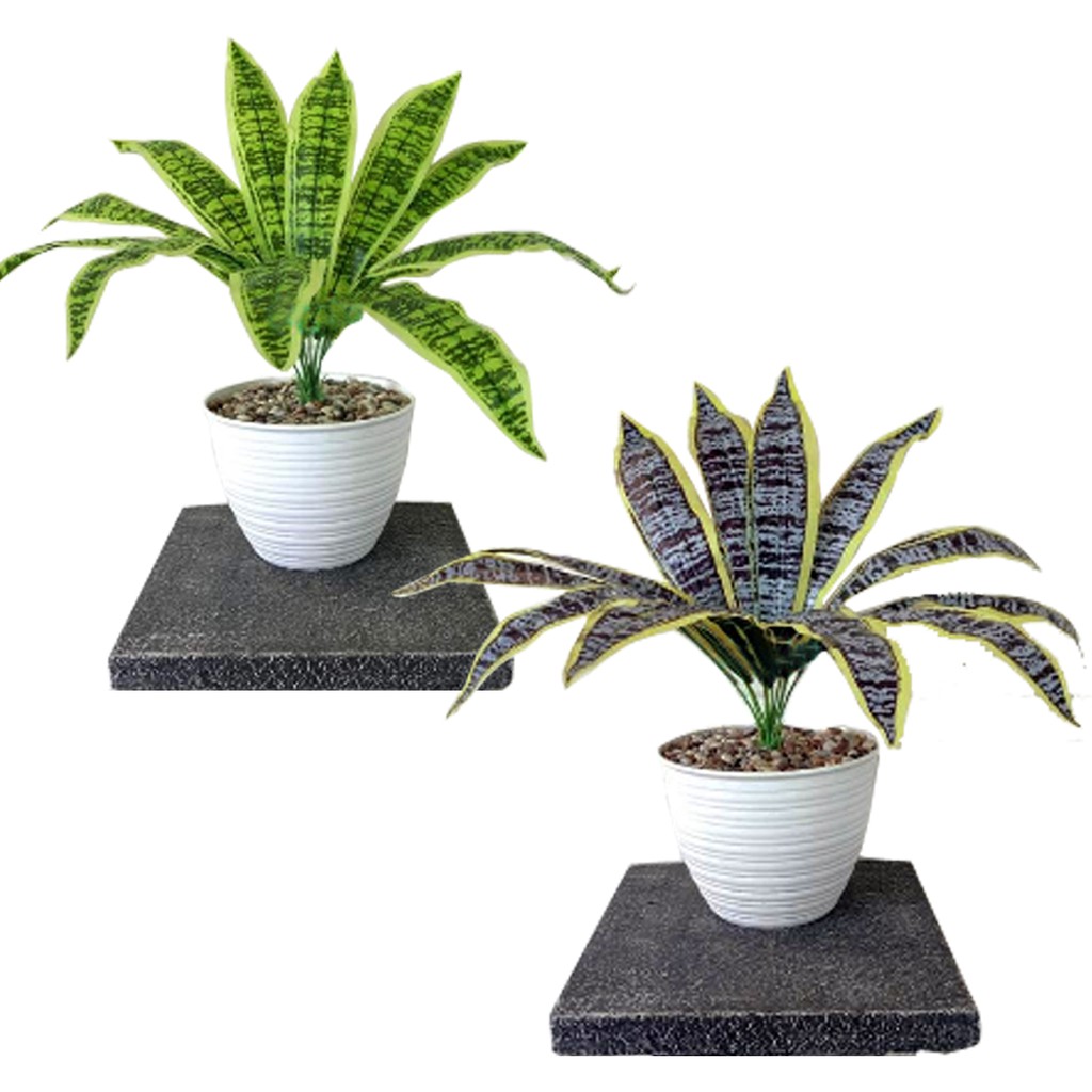 Naindo Tidak perlu perawatan Bunga Lidah Mertua Imitasi hiasan rumah dan taman-bunga artifisial