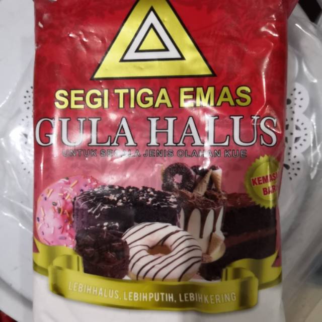 

Gula halus segi tiga emas 250gr