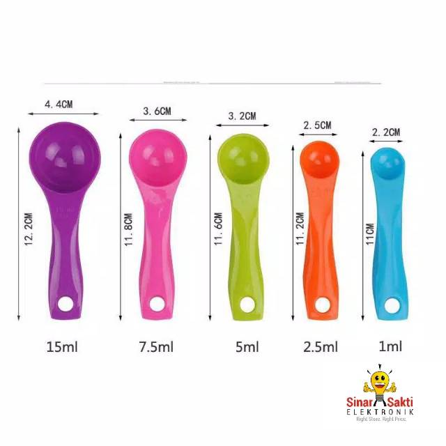 Sendok Takar / Measuring Spoon (5 Set in 1) / Sendok Mpasi / Sendok Ukur