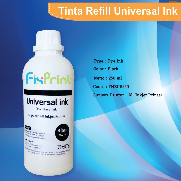 Paket Tinta Printer 250ml CMYK Refill Cartridge Canon 810 811 745 746 HP 802 678 680 Epson Brother