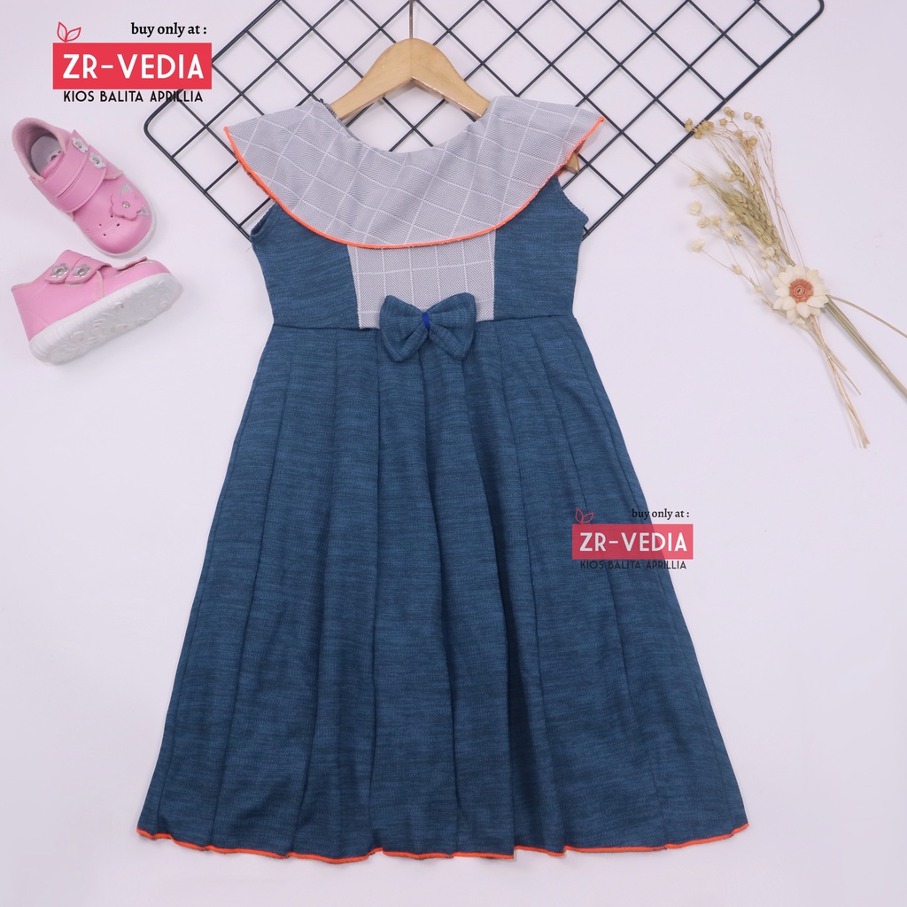 Dress Najwa uk 6-7 Tahun / Dres Cantika Yukensi Baju Import Anak Perempuan Gaun Pesta Balita Cewek