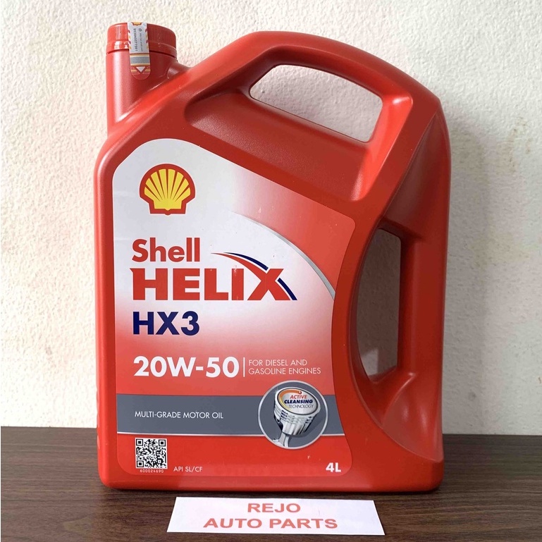 Oli Mesin Shell Helix HX-3 20W-50 4Liter - Oli Mobil Bensin & Diesel