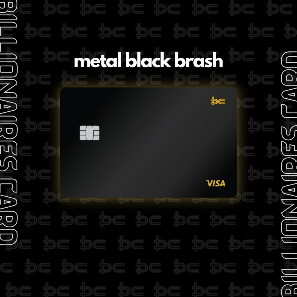 Custom Metal ATM Debit Credit Card (Bukan Skin Card) - Black Brash