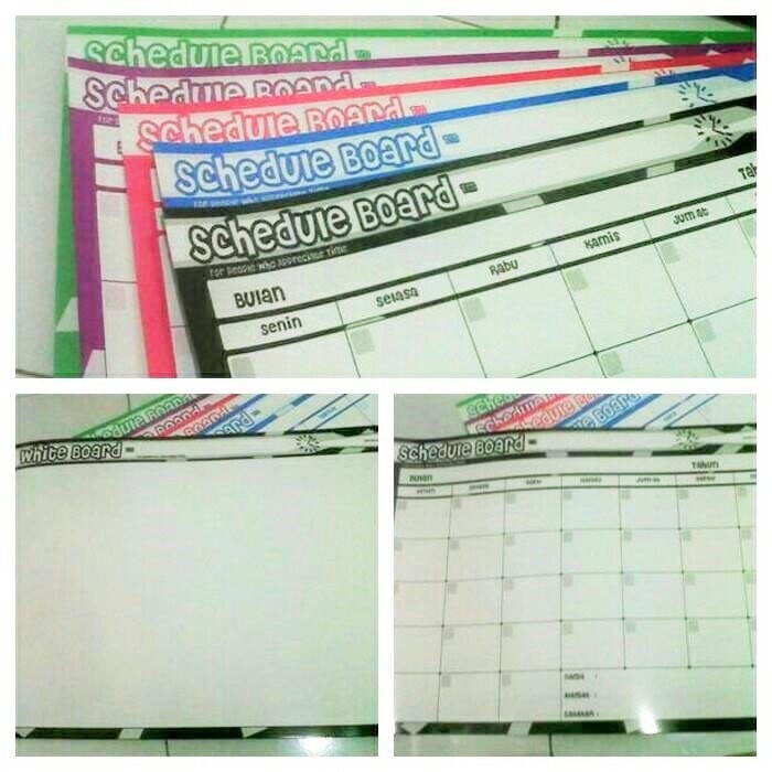 

TULIS-ALAT- SCHEDULE BOARD , PAPAN JADWAL TANPA MIN PEMBELIAN - SB-BIASA -ALAT-TULIS.