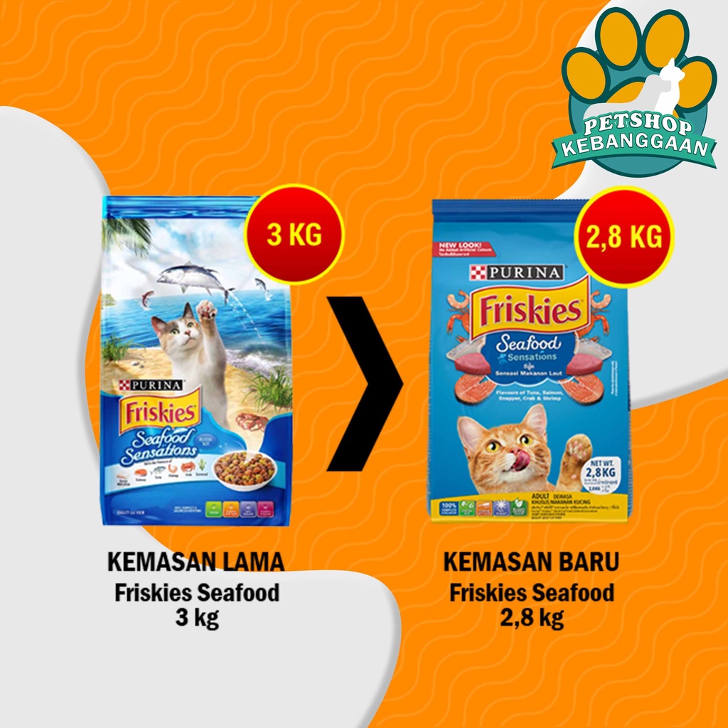 Makanan Kucing Friskies Seafood Sensations 2,8 Kg Cat Food Ikan Laut Fresh Pack 2,8kg Friskis