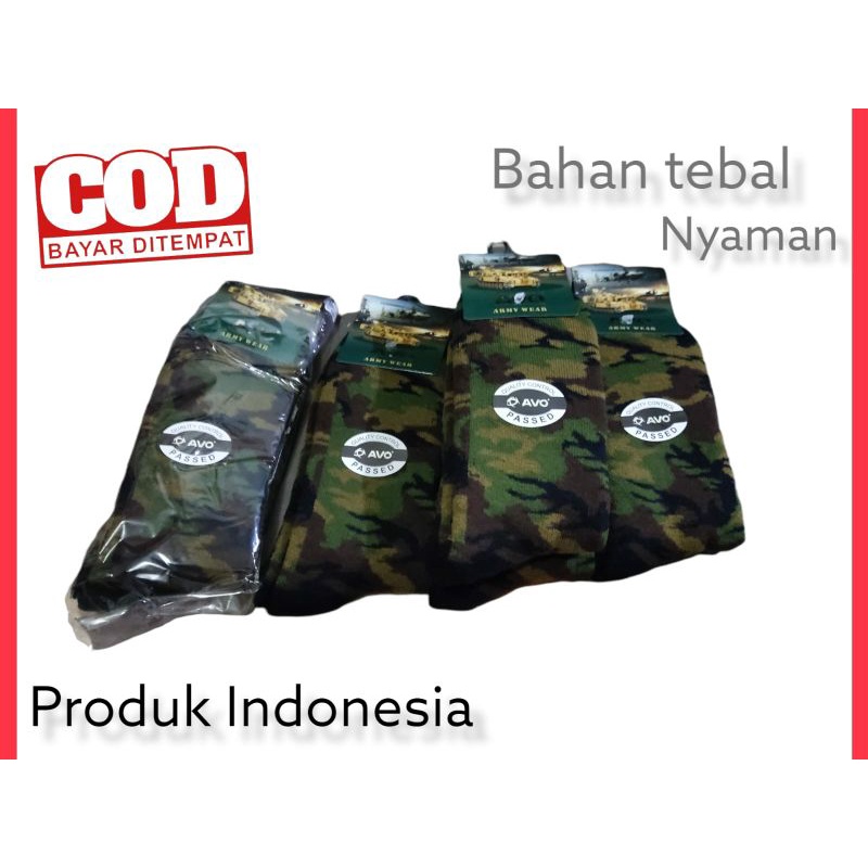 Kaos Kaki Tentara Pdl Motif Loreng Panjang Tebal KaosKaki Outdoor Bahan Katun Spandek