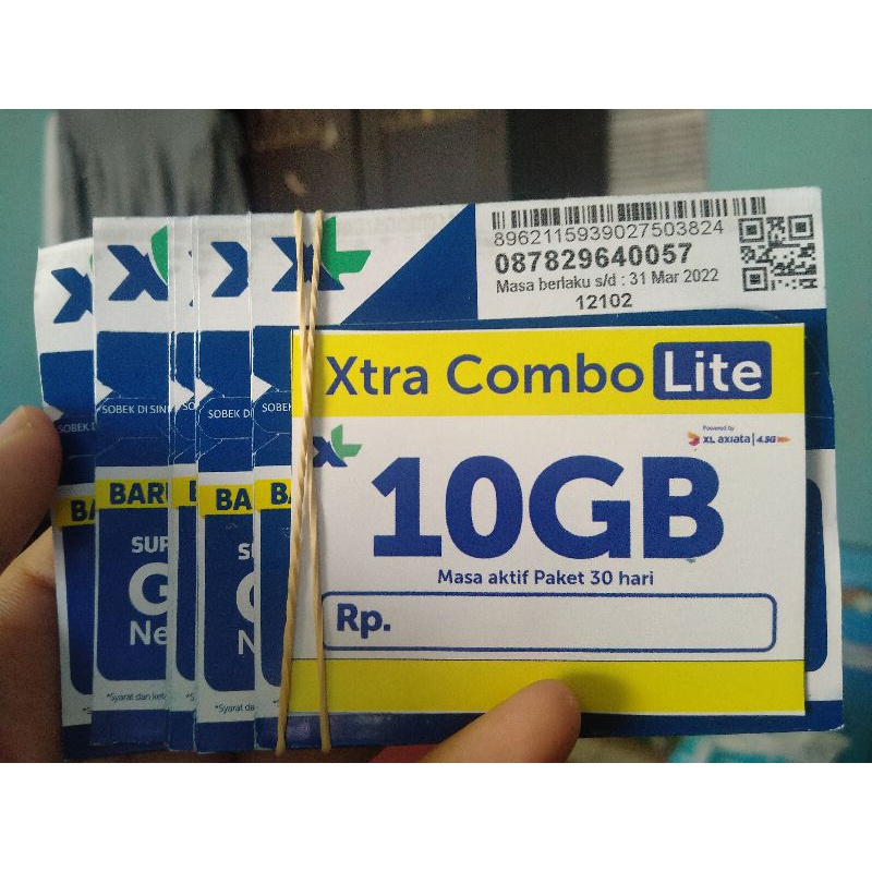 XL axiata 10gb unlimited 30 hari ( sudah registrasi )