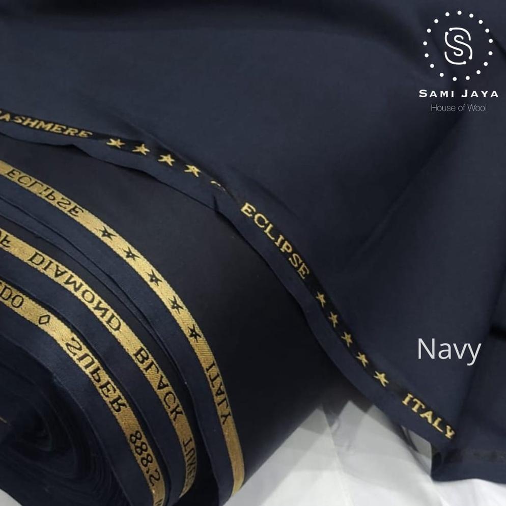 Kain Bahan Jas & Celana Wedding Eclipse Jet Black Wool