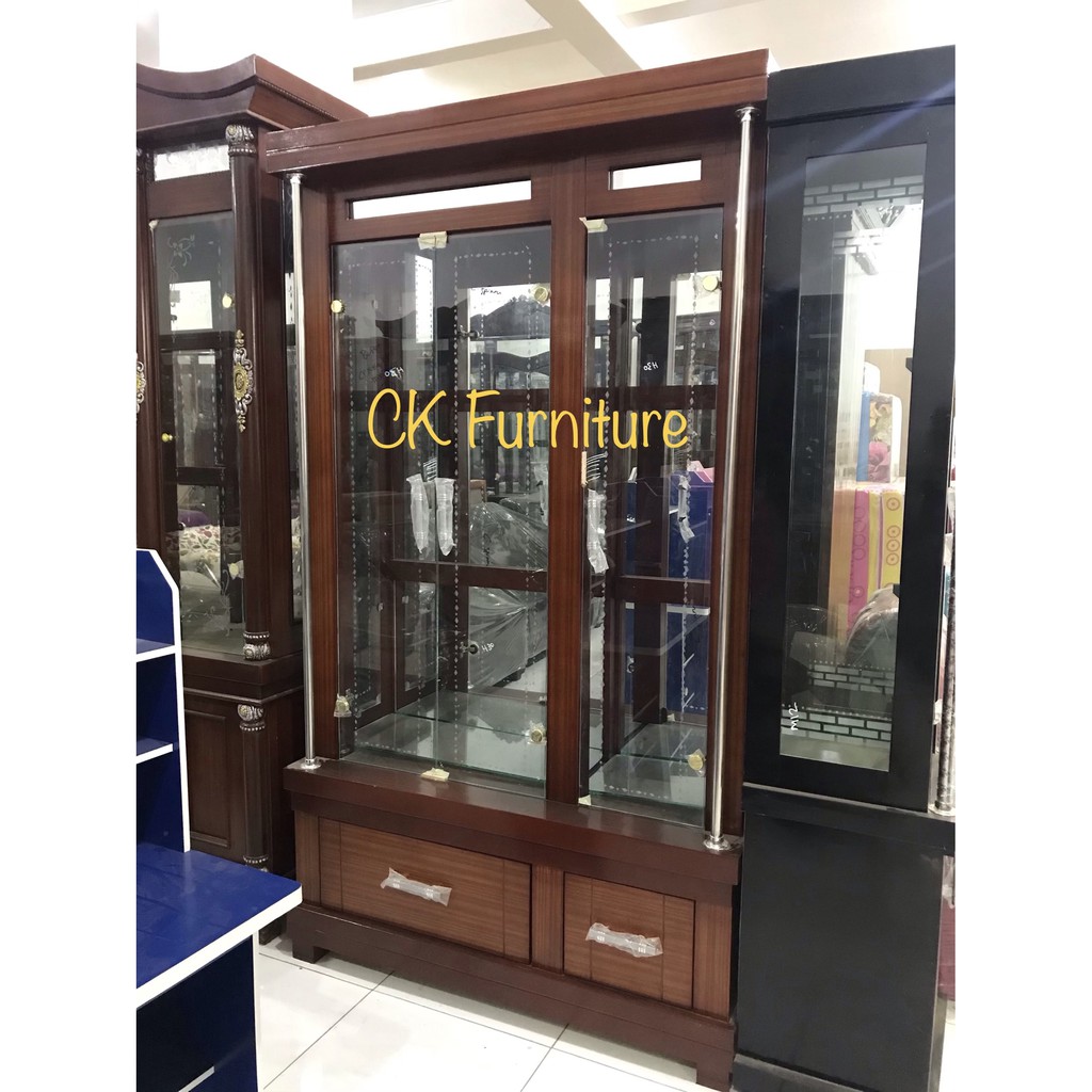 LEMARI PAJANGAN KACA BUPET PAJANGAN KACA MINIMALIS PINTU 3