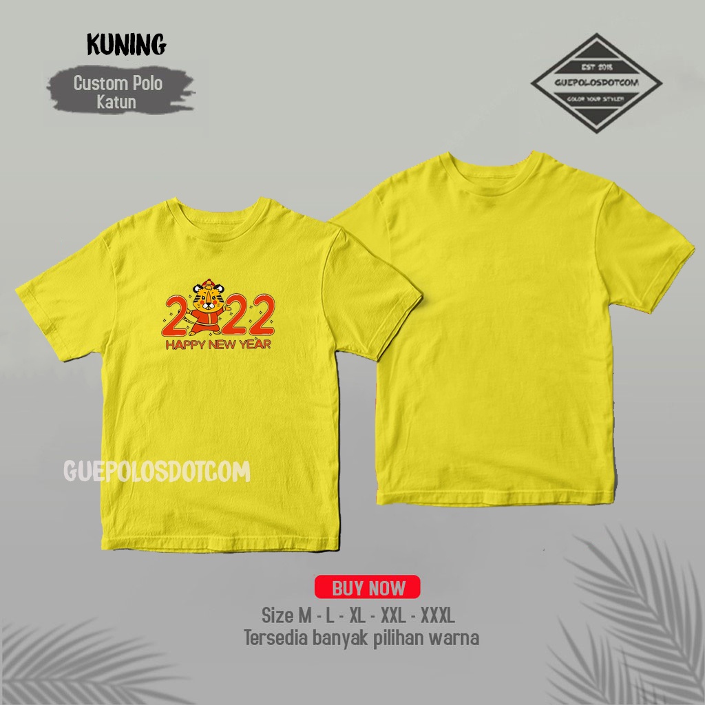b1 TSHIRT BAJU KAOS IMLEK 2022 harimau tulisan angka 2022 imlek - FREE NAMA COUPLE FAMILY DEWASA DAN