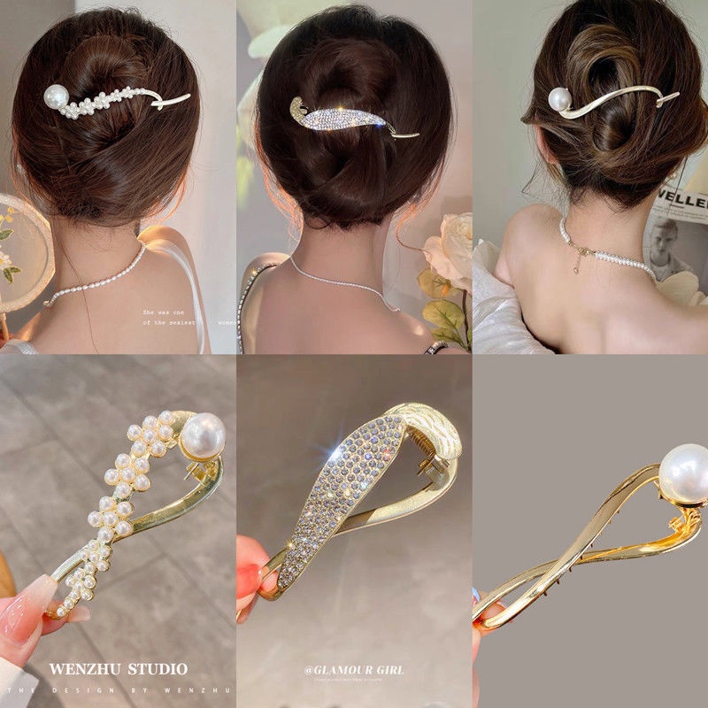 JEPIT RAMBUT KOREA FASHION JEDAI MUTIARA WANITA ELEGAN MOTIF BARU ORIGINAL IMPORT JD12#