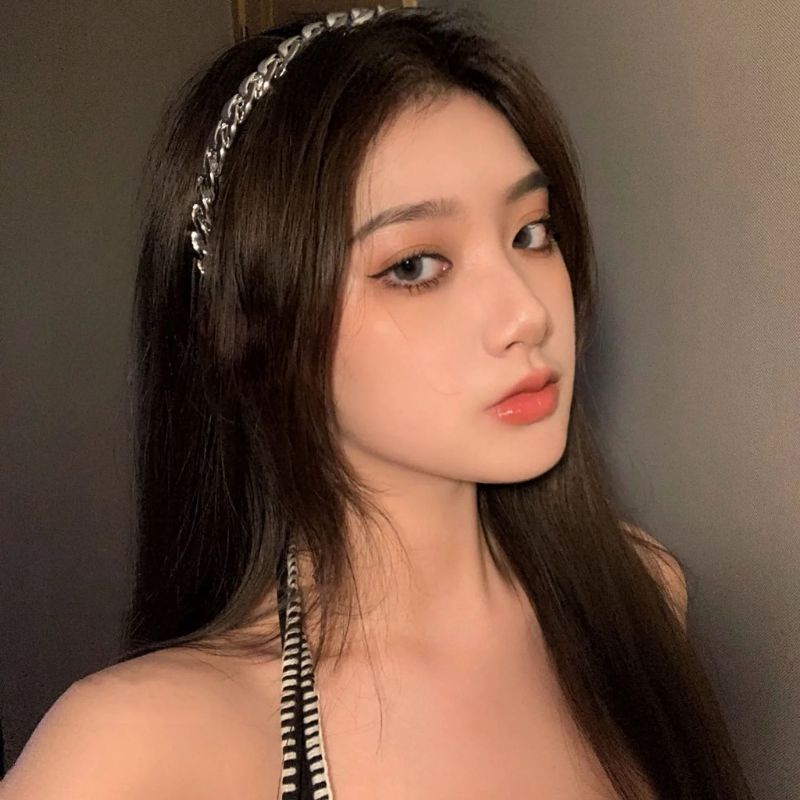 Bando Motif Rantai ukuran 1.1cm Bando Besi Emas Perak Bandana Korea bahan Alloy Chain Metal Headband Bando Bandana Gaya korea Aksesoris Rambut Murah