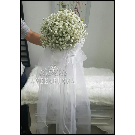Buket Bunga Baby Breath Asli Fresh Wedding Hand Bouquet Flower Bucket