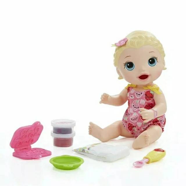 Baby Alive SNACKIN LILY bisa makan pup boneka bayi mainan anak