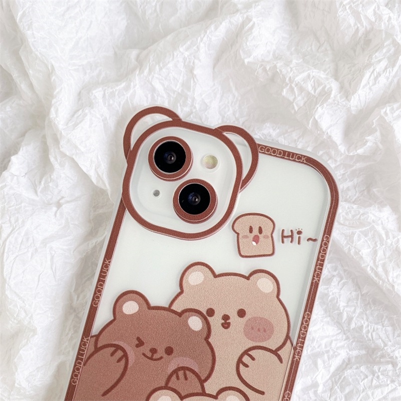 Casing Soft Case Silikon Transparan Untuk iPhone 14 13 12 11 Pro Max X Xr Xs Max SE 8 7 6 6s Plus