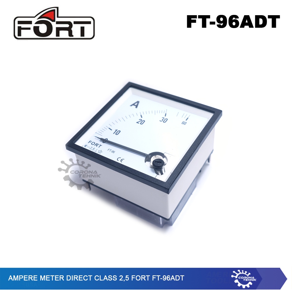 Analog AC Panel Meter - Direct Class 2,5 FORT FT-96ADT -  Ampere Meter