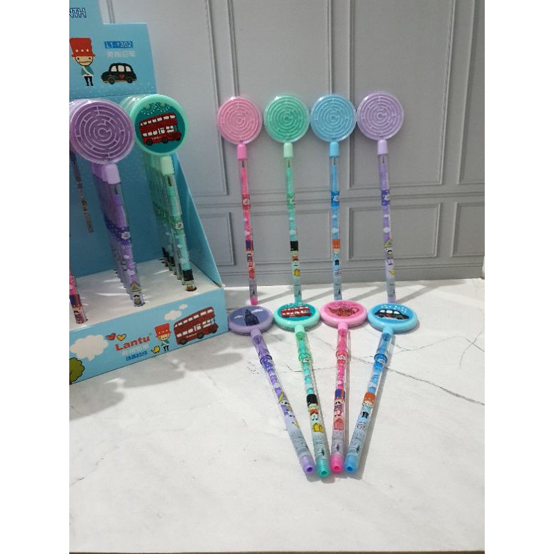(32pc) pensil lantu labyrinth mobil/pensil susun game/pensil lantu mobil/pensil lantu tentara-1