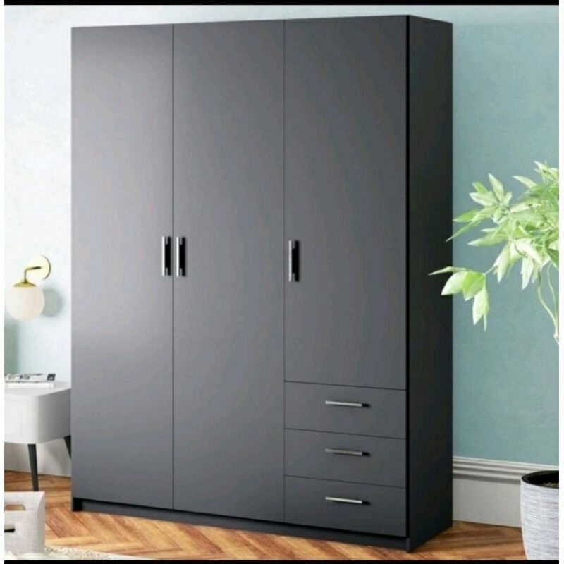 LEMARI PAKAIAN MINIMALIS KAYU JATI JEPARA