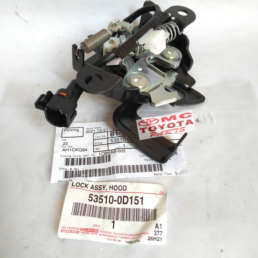 Pengunci Kap Mesin / Lock Assy Hood Toyota Yaris 53510-0D151