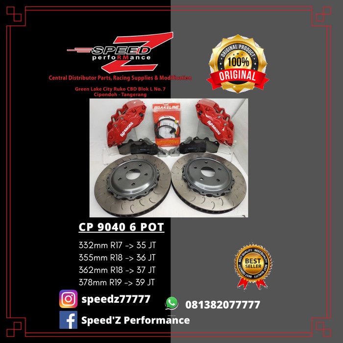 Ap Racing Caliper Cp 9040 6 Pot With Discbrake Czv (Kode Zk L K 008))