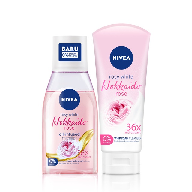 Nivea Rosy White Hokkaido Rose Whip Foam - Micellar Water