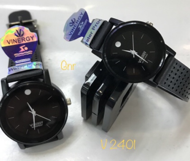 JAM TANGAN PASANGAN VINERGY 2401,,,NEW CASE BLACK